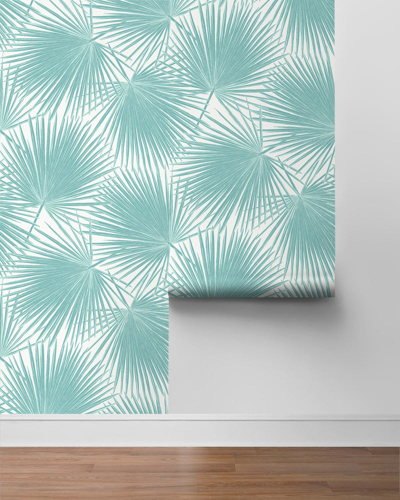 NW47702 palm leaf peel and stick wallpaper roll from NextWall