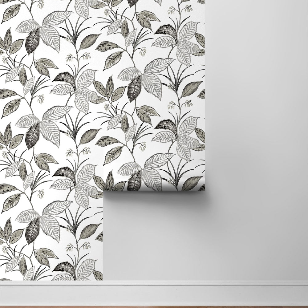 
                  
                    NW48300 boho leaf peel and stick wallpaper roll from NextWall
                  
                