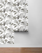 NW48300 boho leaf peel and stick wallpaper roll from NextWall