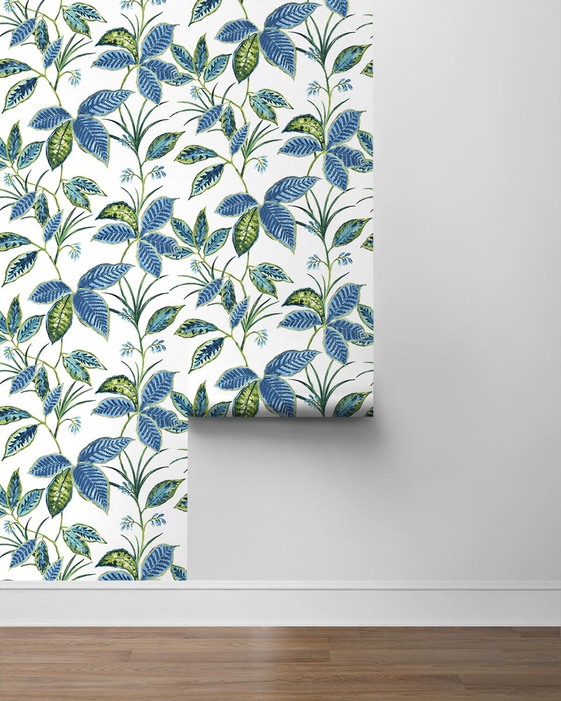 NW48312 boho leaf peel and stick wallpaper roll from NextWall