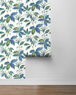 NW48312 boho leaf peel and stick wallpaper roll from NextWall