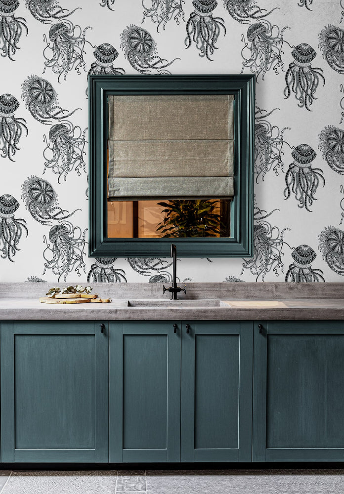  NW48400 jellyfish peel and stick wallpaper kitchen from NextWall