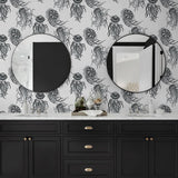 NW48400 jellyfish peel and stick wallpaper bathroom from NextWall