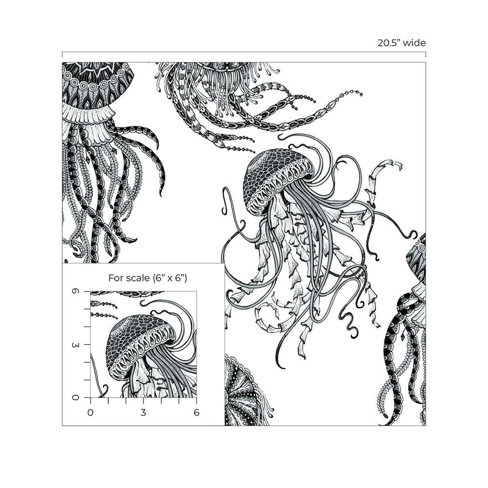 
                  
                    NW48400 jellyfish peel and stick wallpaper scale from NextWall
                  
                