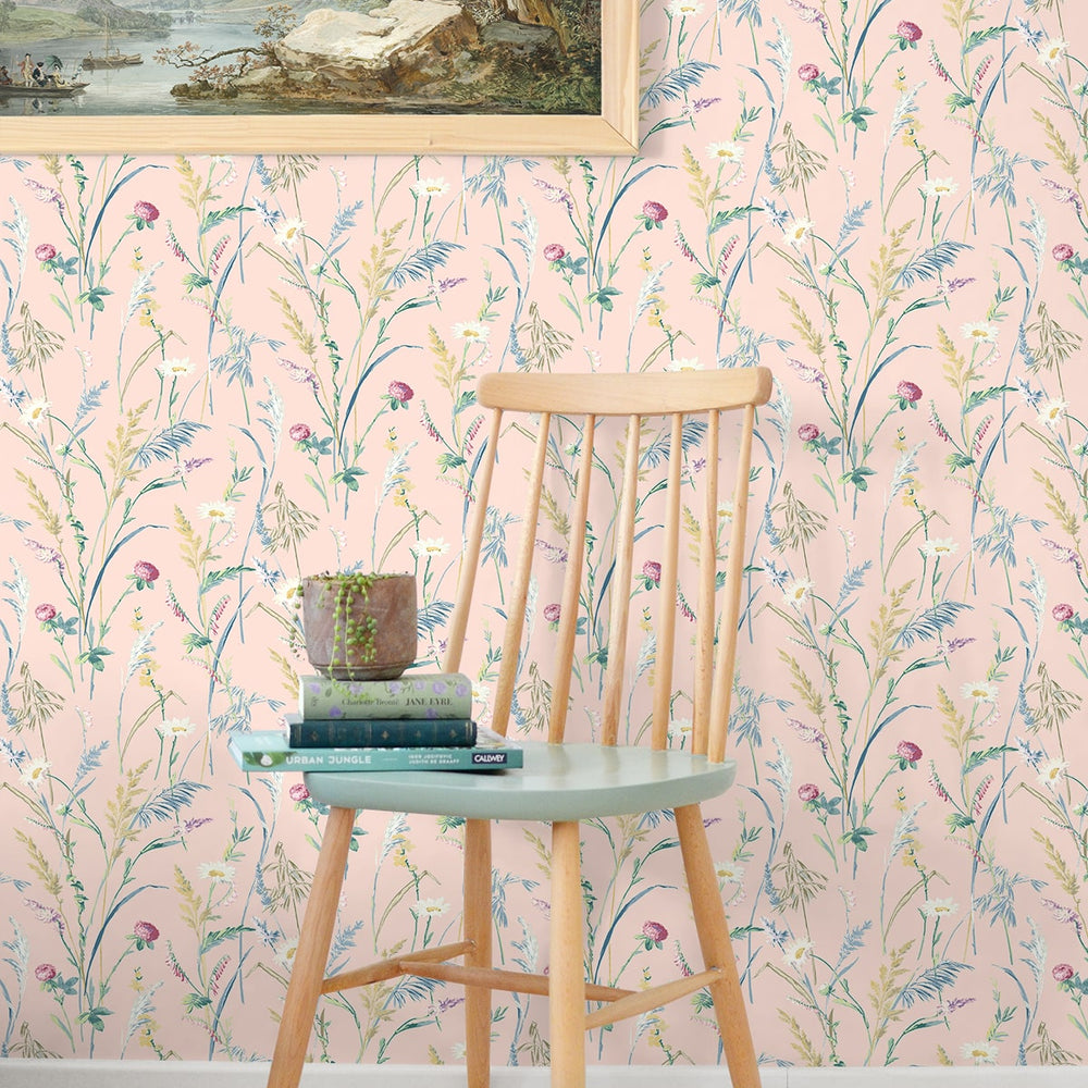 
                  
                    NW48501 floral peel and stick wallpaper entryway from NextWall
                  
                