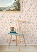NW48501 floral peel and stick wallpaper entryway from NextWall