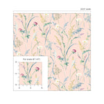 NW48501 floral peel and stick wallpaper scale from NextWall