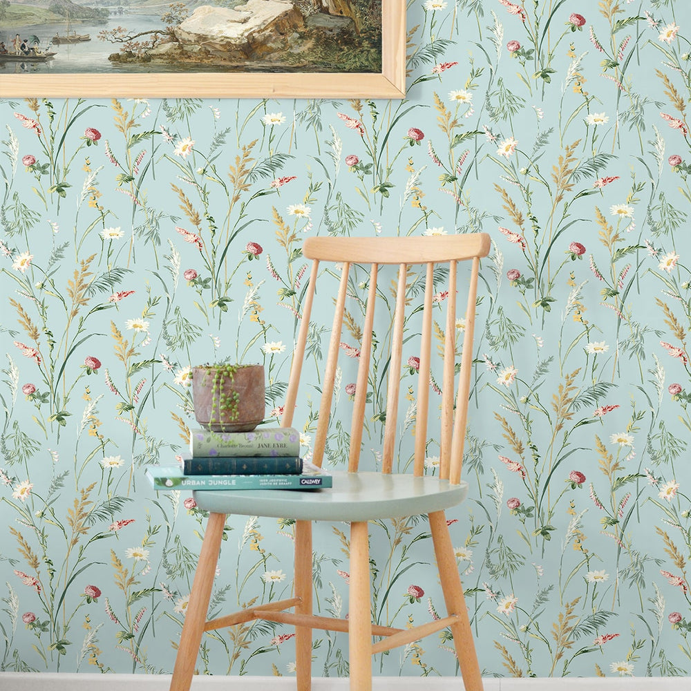 
                  
                    NW48502 floral peel and stick wallpaper entryway from NextWall
                  
                