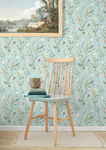 NW48502 floral peel and stick wallpaper entryway from NextWall