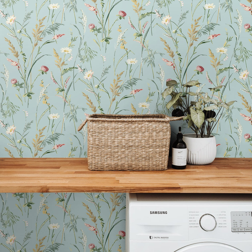 
                  
                    NW48502 floral peel and stick wallpaper laundry room from NextWall
                  
                