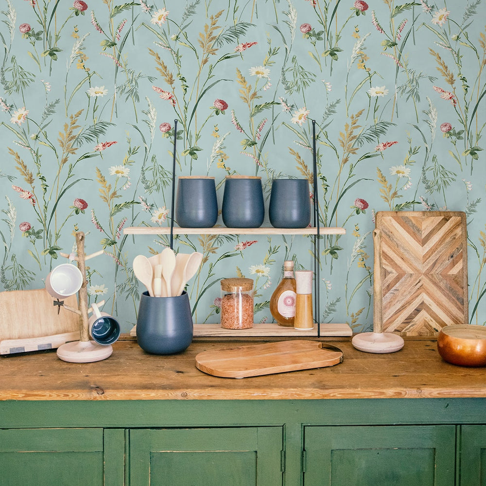 
                  
                    NW48502 floral peel and stick wallpaper kitchen from NextWall
                  
                