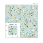 NW48502 floral peel and stick wallpaper scale from NextWall