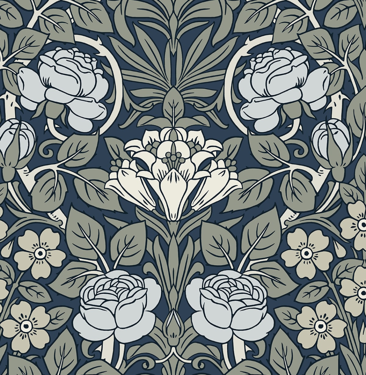 NW49002 vintage floral peel and stick wallpaper from NextWall