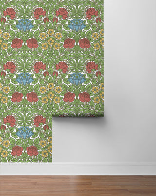 NW49004 vintage floral peel and stick wallpaper roll from NextWall