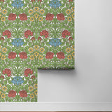 NW49004 vintage floral peel and stick wallpaper roll from NextWall