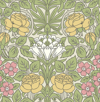 NW49007 vintage floral peel and stick wallpaper from NextWall