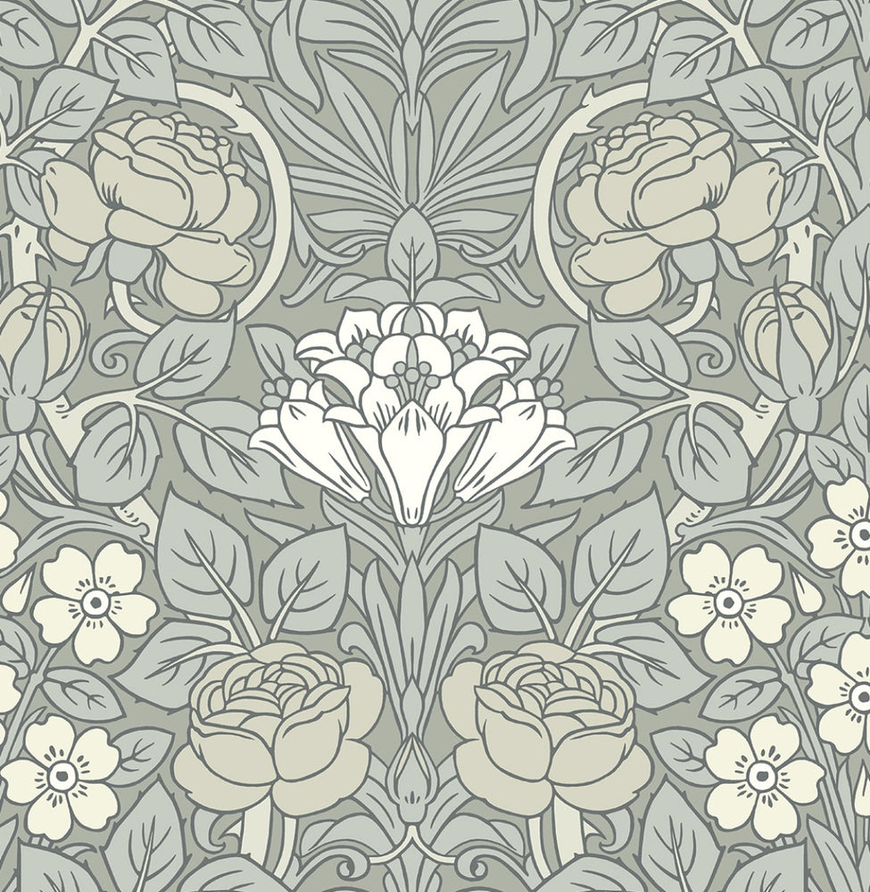 NW49008 vintage floral peel and stick wallpaper from NextWall
