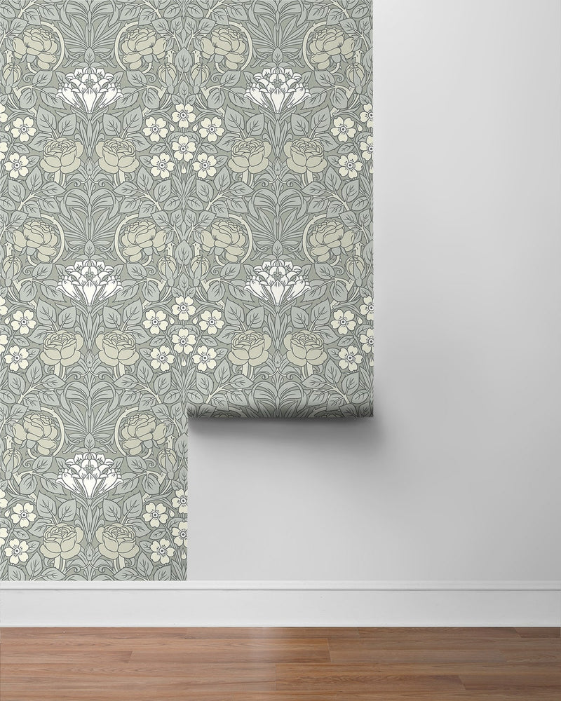 NW49008 vintage floral peel and stick wallpaper roll from NextWall