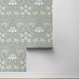 NW49008 vintage floral peel and stick wallpaper roll from NextWall