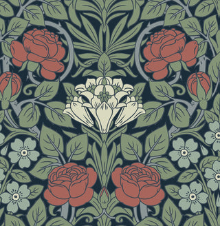 NW49012 vintage floral peel and stick wallpaper from NextWall