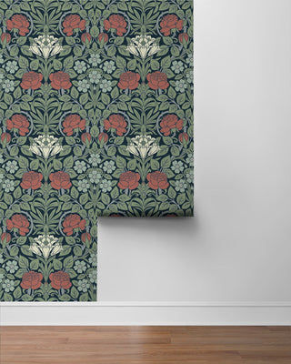 NW49012 vintage floral peel and stick wallpaper roll from NextWall