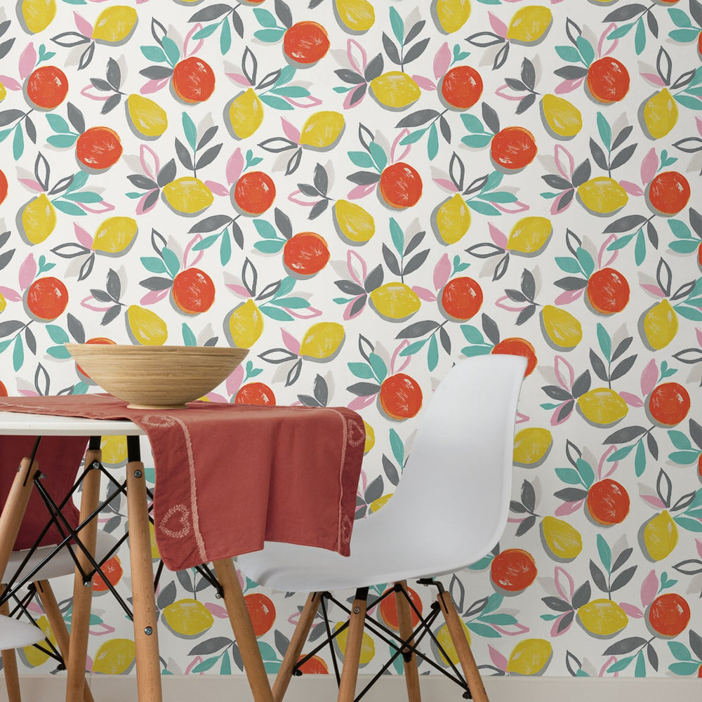 
                  
                    NW49301 fruit peel and stick wallpaper dining room from NextWall
                  
                