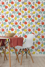 NW49301 fruit peel and stick wallpaper dining room from NextWall