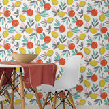 NW49301 fruit peel and stick wallpaper dining room from NextWall