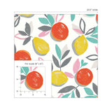 NW49301 fruit peel and stick wallpaper scale from NextWall
