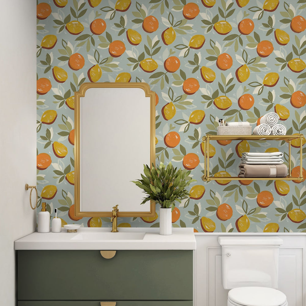 
                  
                    NW49306 fruit peel and stick wallpaper bathroom from NextWall
                  
                