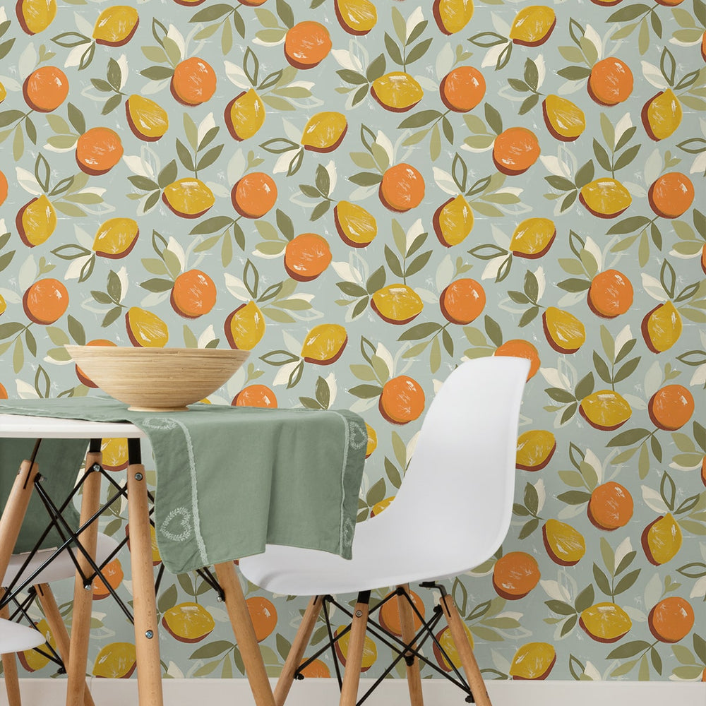 
                  
                    NW49306 fruit peel and stick wallpaper dining room from NextWall
                  
                