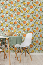 NW49306 fruit peel and stick wallpaper dining room from NextWall