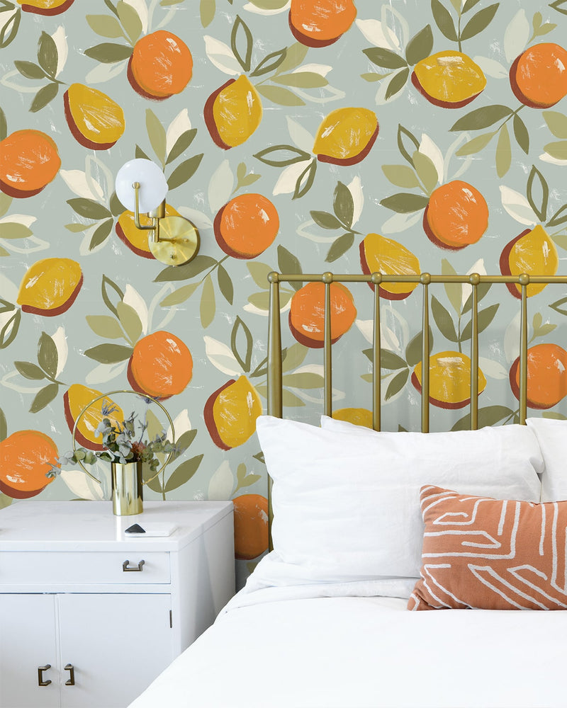 NW49306 fruit peel and stick wallpaper bedroom from NextWall