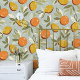 NW49306 fruit peel and stick wallpaper bedroom from NextWall