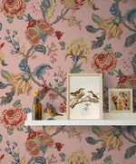 NW50201 Jacobean floral peel and stick wallpaper decor from NextWall