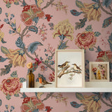 NW50201 Jacobean floral peel and stick wallpaper decor from NextWall