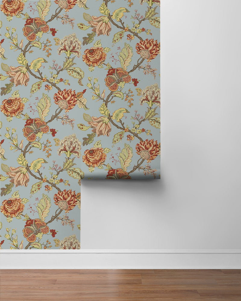 NW50202 Jacobean floral peel and stick wallpaper roll from NextWall