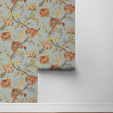 NW50202 Jacobean floral peel and stick wallpaper roll from NextWall