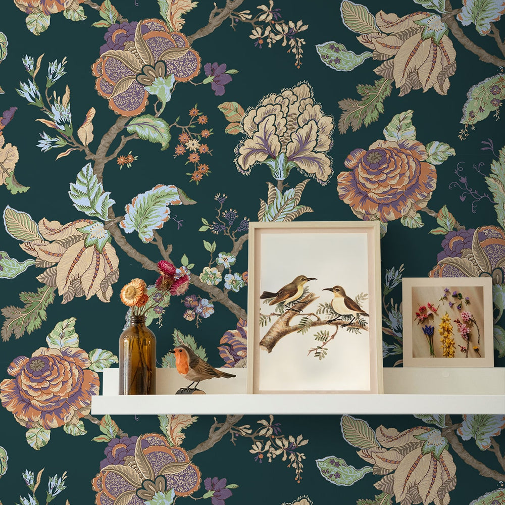 
                  
                    NW50204 Jacobean floral peel and stick wallpaper decor from NextWall
                  
                