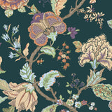 NW50204 Jacobean floral peel and stick wallpaper from NextWall