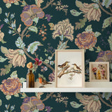 NW50204 Jacobean floral peel and stick wallpaper decor from NextWall