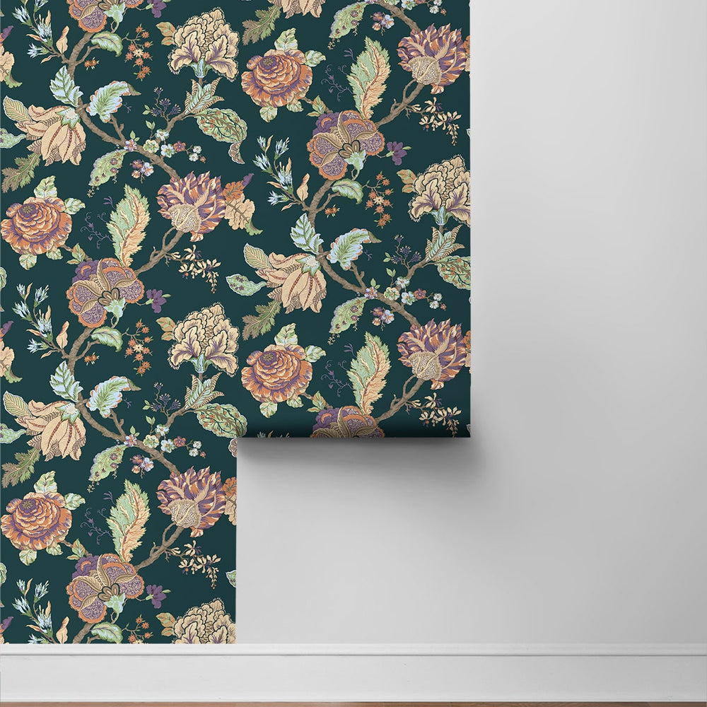 
                  
                    NW50204 Jacobean floral peel and stick wallpaper roll from NextWall
                  
                