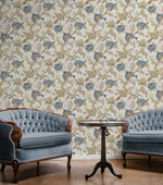 NW50205 Jacobean floral peel and stick wallpaper accent from NextWall