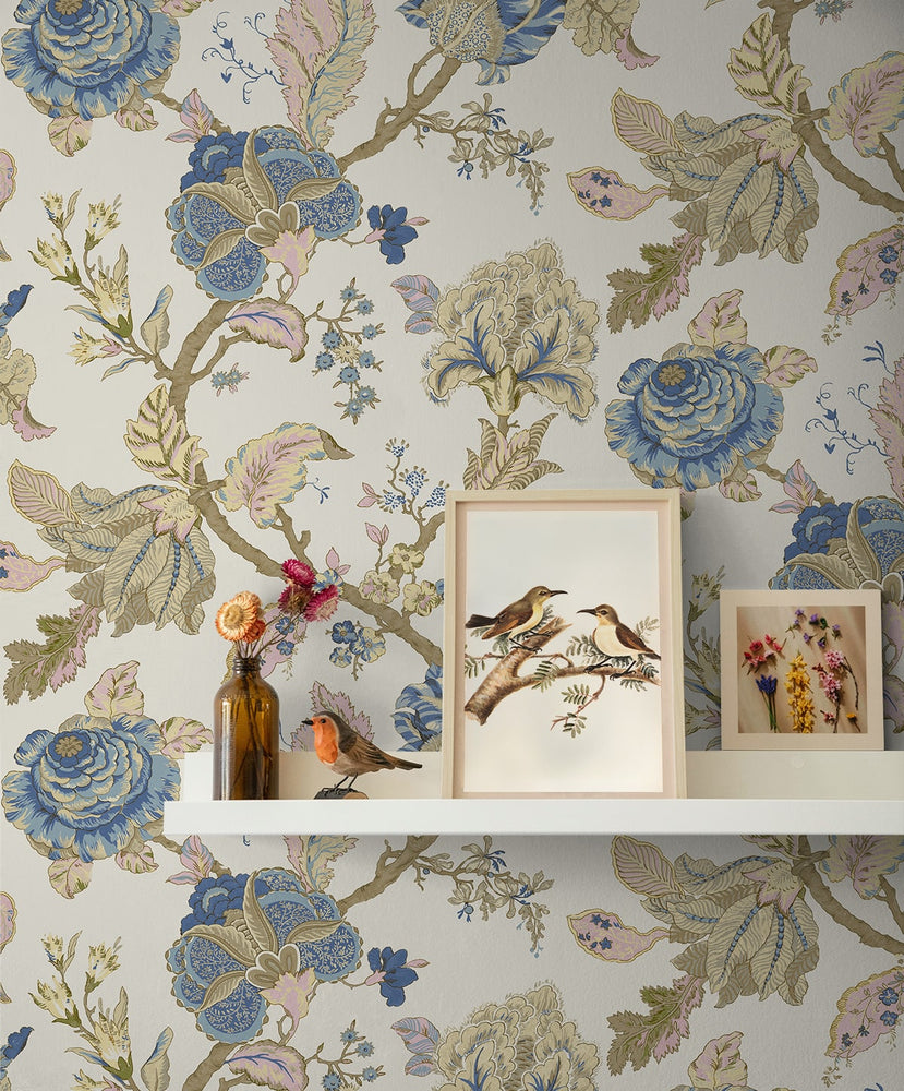 NW50205 Jacobean floral peel and stick wallpaper decor from NextWall
