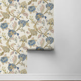NW50205 Jacobean floral peel and stick wallpaper roll from NextWall