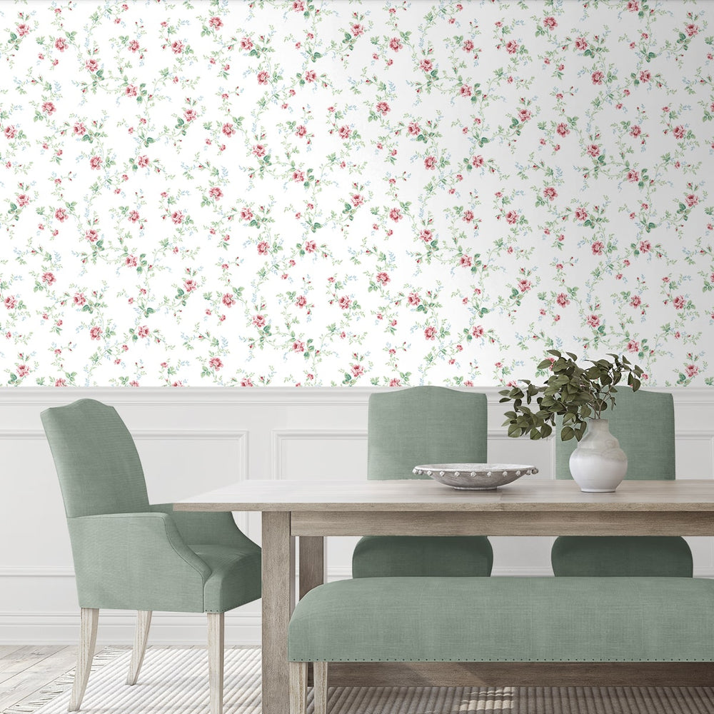 
                  
                    NW50401 floral peel and stick wallpaper dining room from NextWall
                  
                