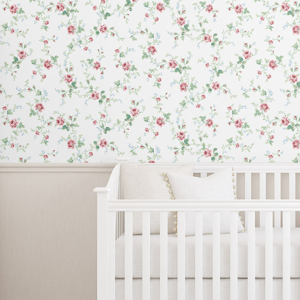 
                  
                    NW50401 floral peel and stick wallpaper nursery from NextWall
                  
                