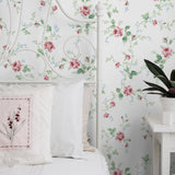 NW50401 floral peel and stick wallpaper accent from NextWall