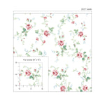 NW50401 floral peel and stick wallpaper scale from NextWall