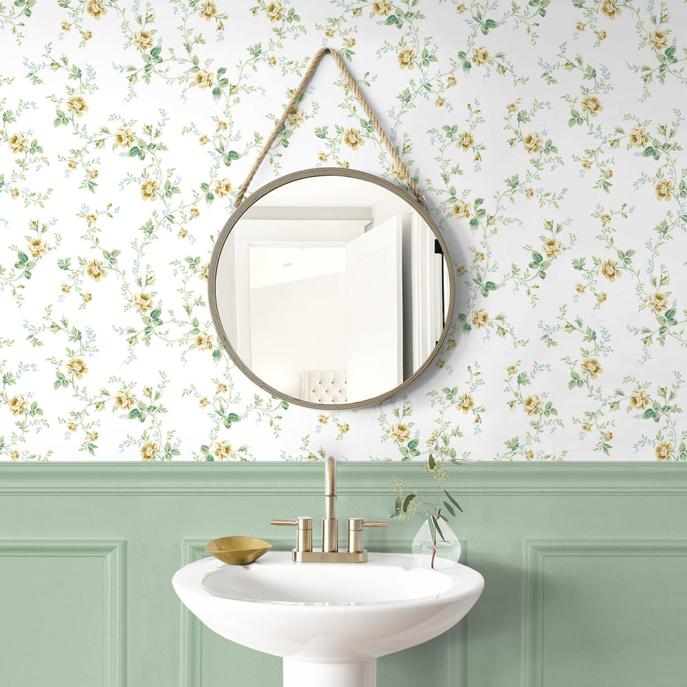 
                  
                    NW50403 floral peel and stick wallpaper bathroom from NextWall
                  
                